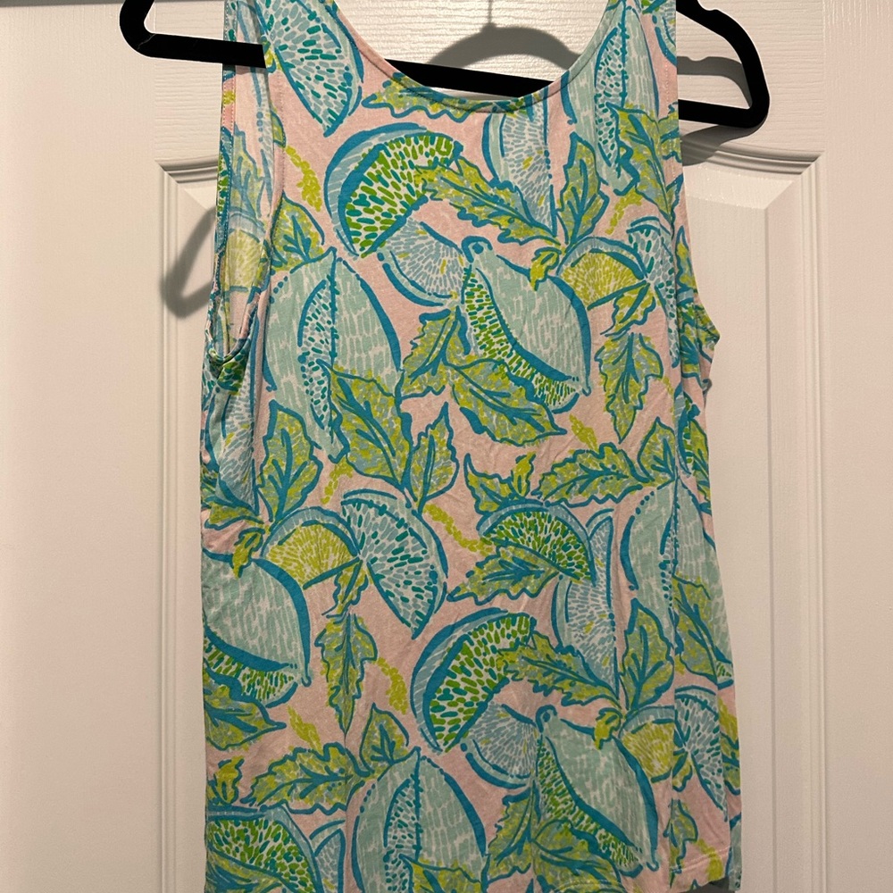 Lilly Pulitzer Blue and Green Tank Top